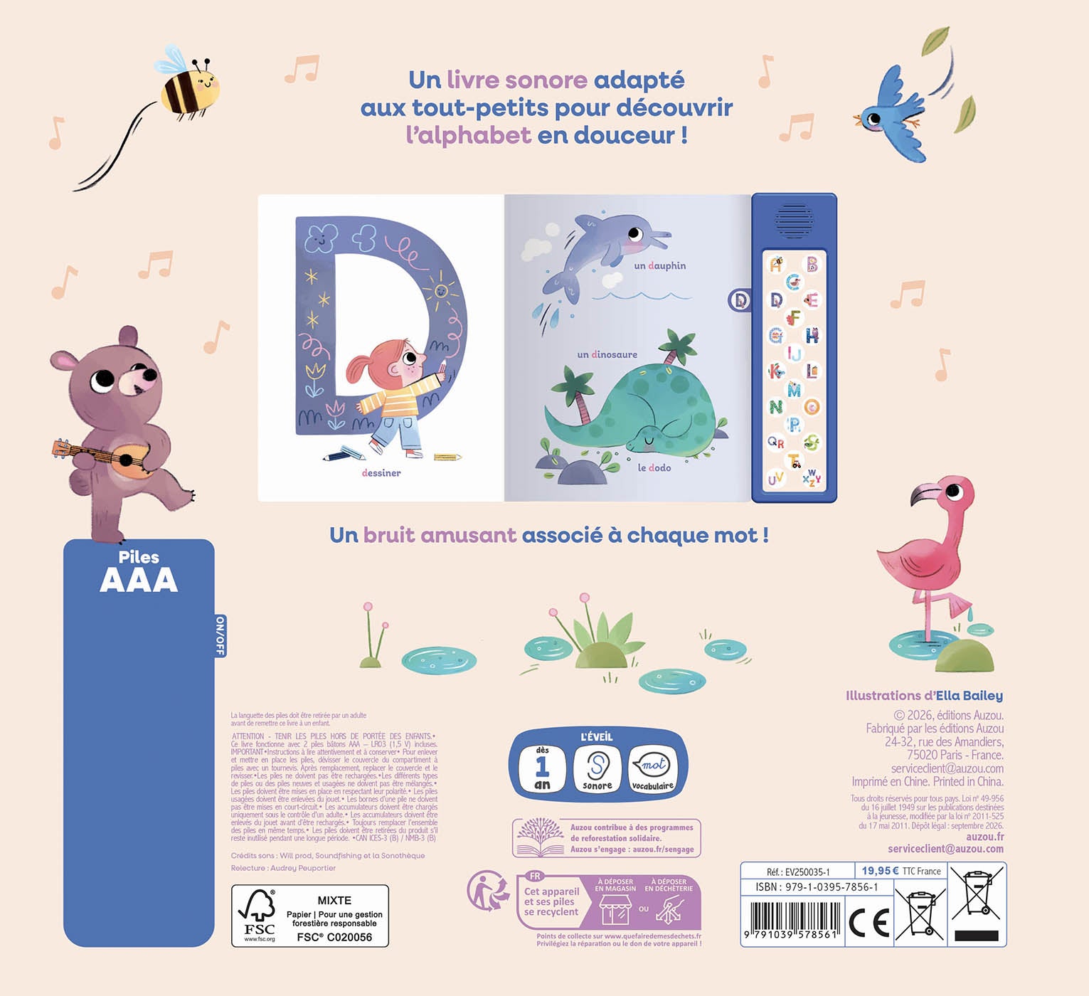 Mon premier abécédaire sonore – 20 puces sonores – Auzou