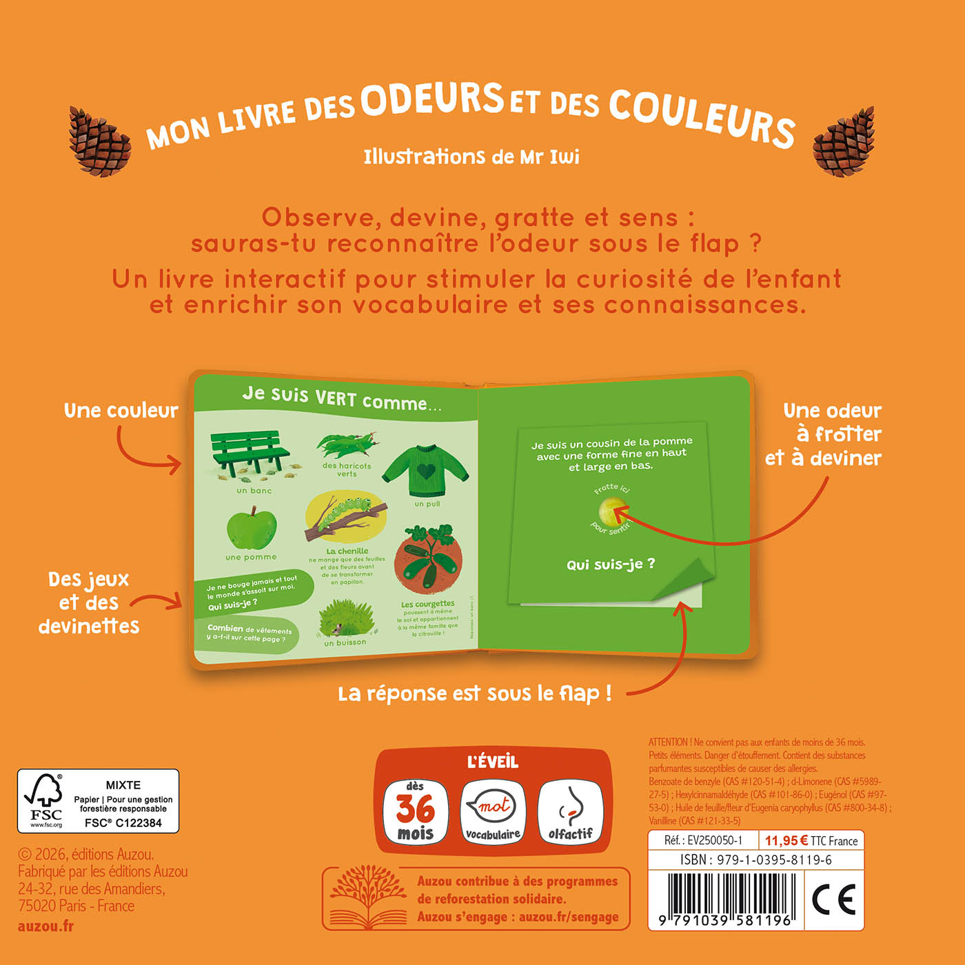 Mon livre des odeurs et des couleurs – L’automne – Auzou