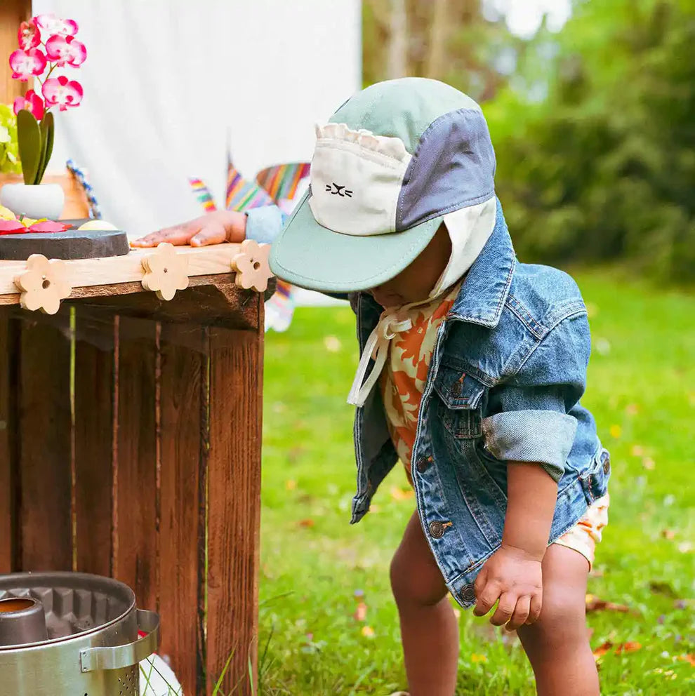 Casquette Camper Cap Lion - Vert et Bleu