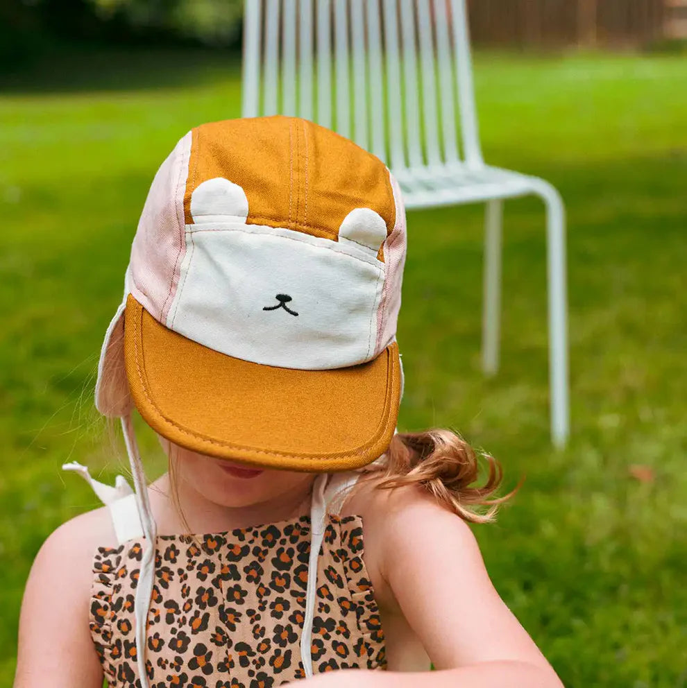 Casquette Camper Cap Ourson - Rose et Brun
