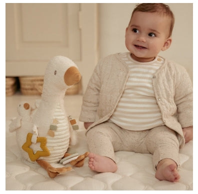 Peluche d'activité Oie - Blanc - Petite Oie