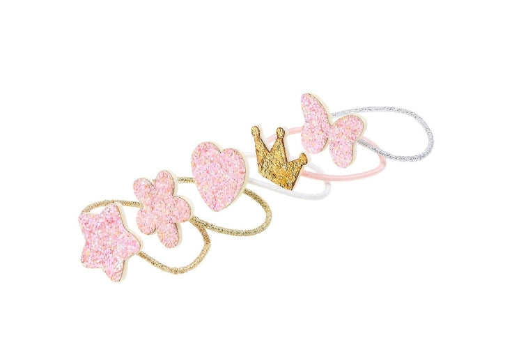 Elastiques à cheveux Carolina rose (5 pcs)