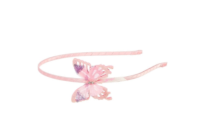 Serre-tête Cathleen papillon rose (1 pc)