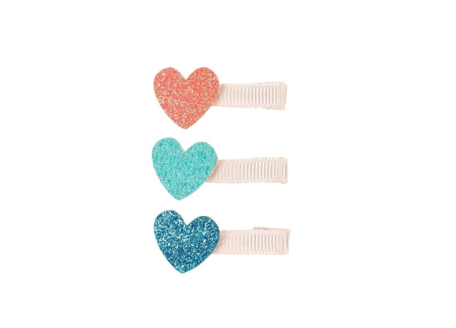 Pinces à cheveux Bracha cœur (3 pcs/carte, 1 carte)