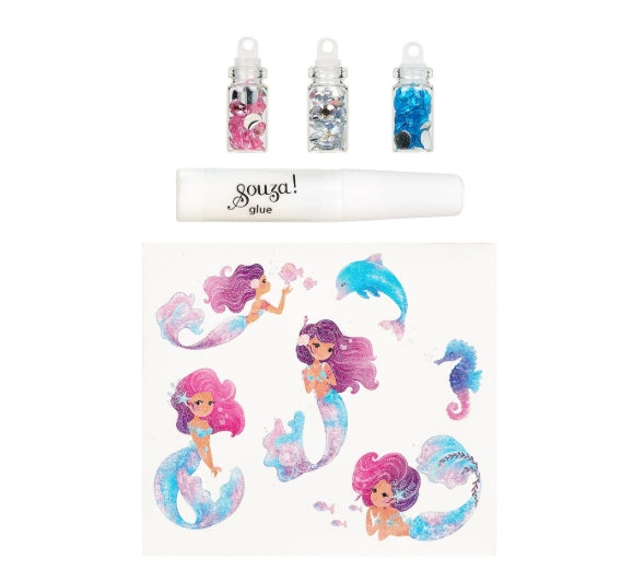 Kit tatouages temporaires pailletés Sirène – Souza!