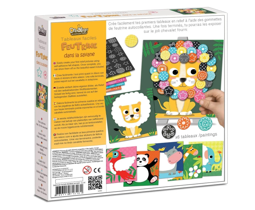 Tableaux Faciles, Feutrine "Dans la savane"