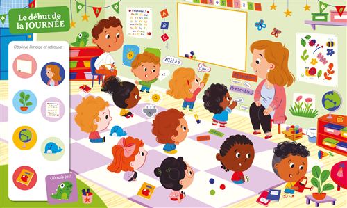 Cherche et trouve des tout-petits - À la maternelle