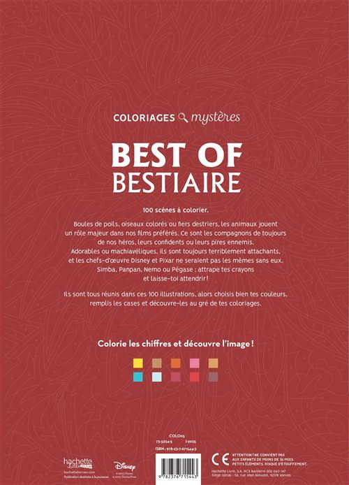 Coloriages Mystères Disney – Best of Bestiaire