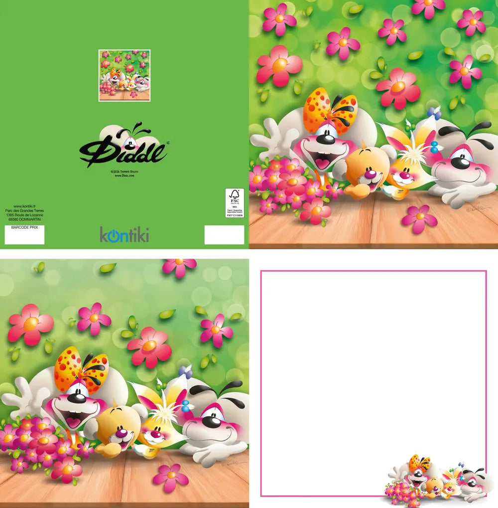Carte 3D Diddl – Diddl & ses amis sans texte