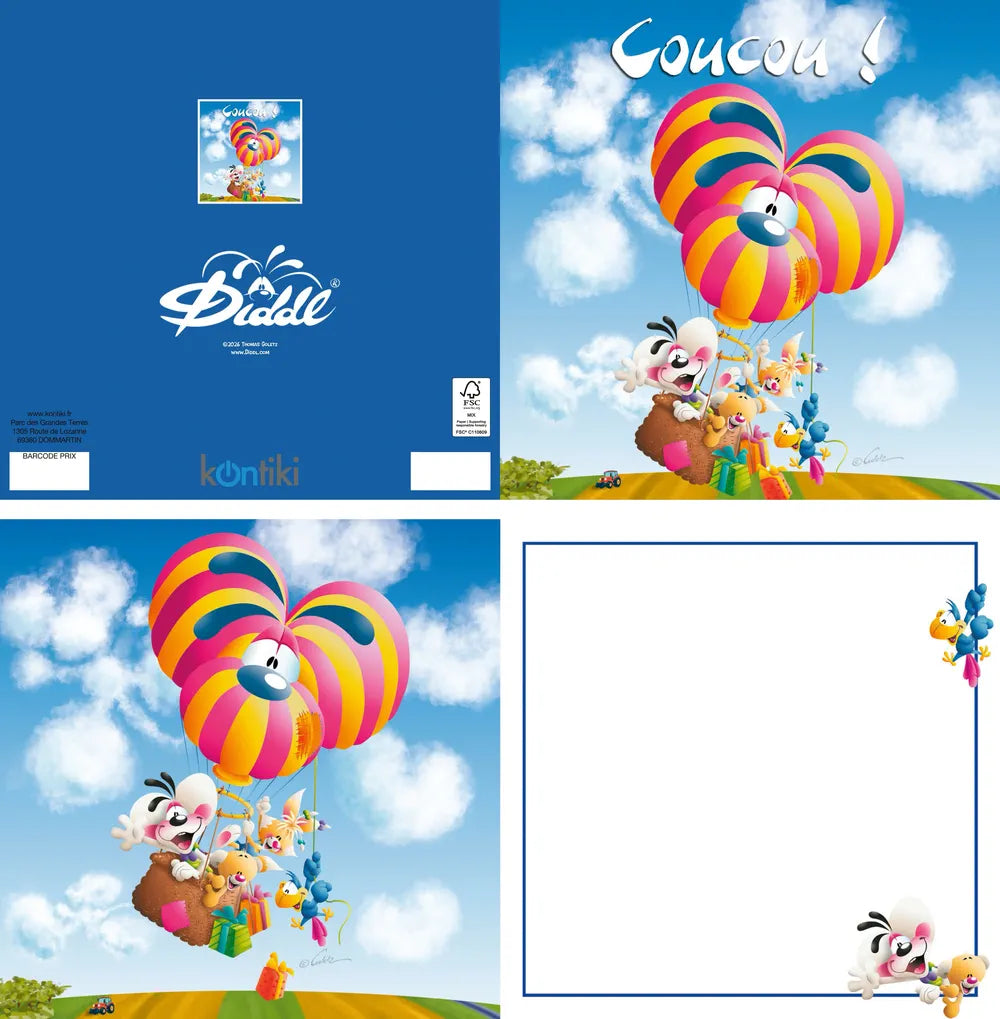 Carte 3D Diddl – Coucou!