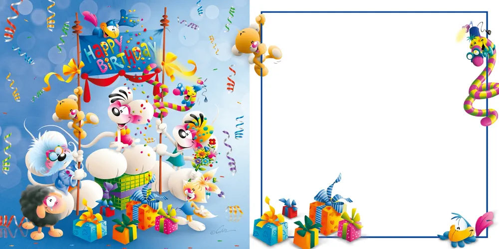 Carte 3D Diddl – Bon anniversaire de la part de nous tous