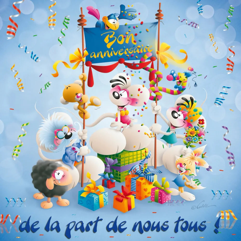 Carte 3D Diddl – Bon anniversaire de la part de nous tous