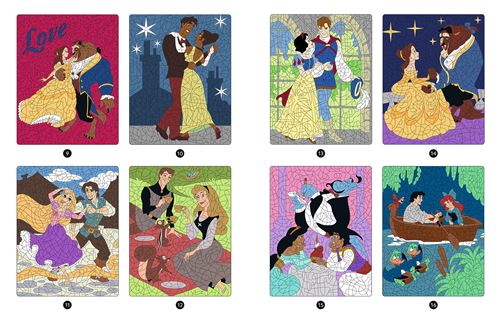 Disney Princesses – Coloriages Magiques Mystères (7+) – Love Stories