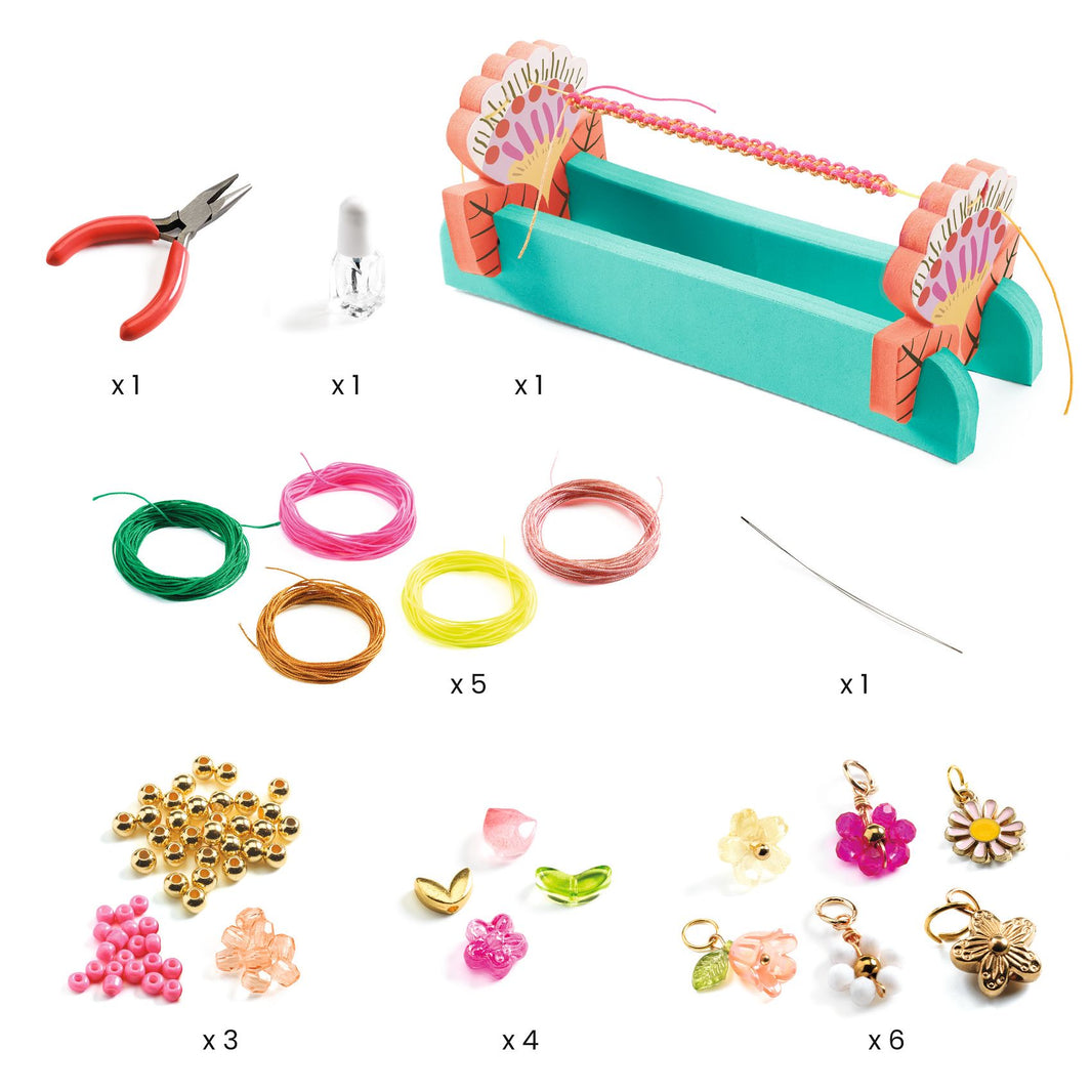 Bracelets macramé roses