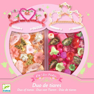 Duo de tiares rose à créer – Djeco