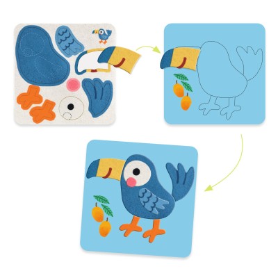 Tableaux de feutrine Animaux tout doux – Djeco