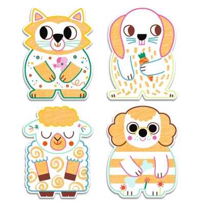 Coloriage à révéler - Animaux familiers