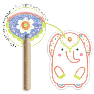 Coloriage à révéler - Animaux sauvages