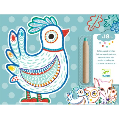 Coloriage à révéler - Animaux de la forêt