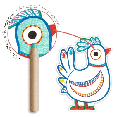 Coloriage à révéler - Animaux de la forêt