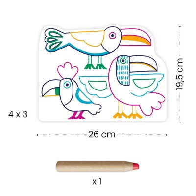 Coloriage à révéler - Familles sauvages