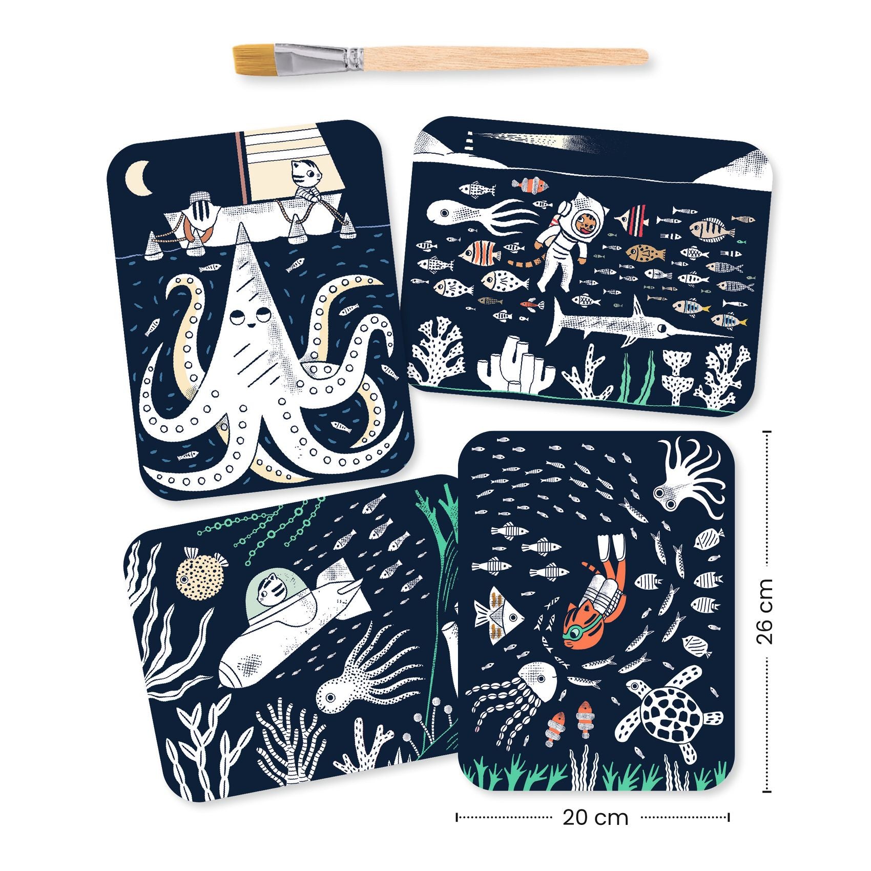 Peinture magique à révéler - Dans l'océan