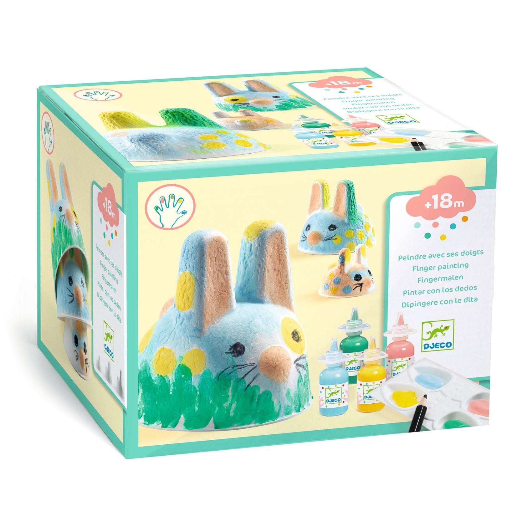 Peindre avec ses doigts - Trio de lapinous