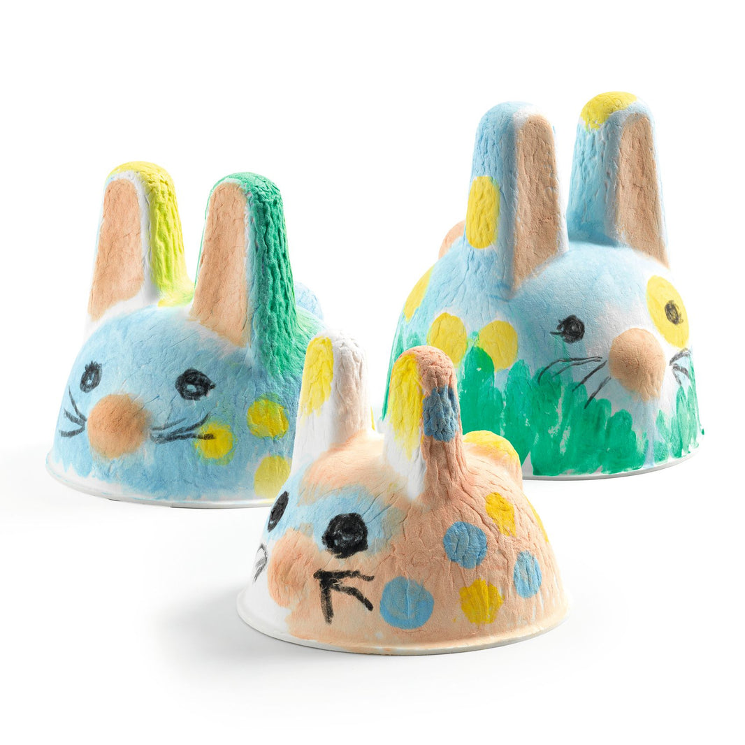 Peindre avec ses doigts - Trio de lapinous