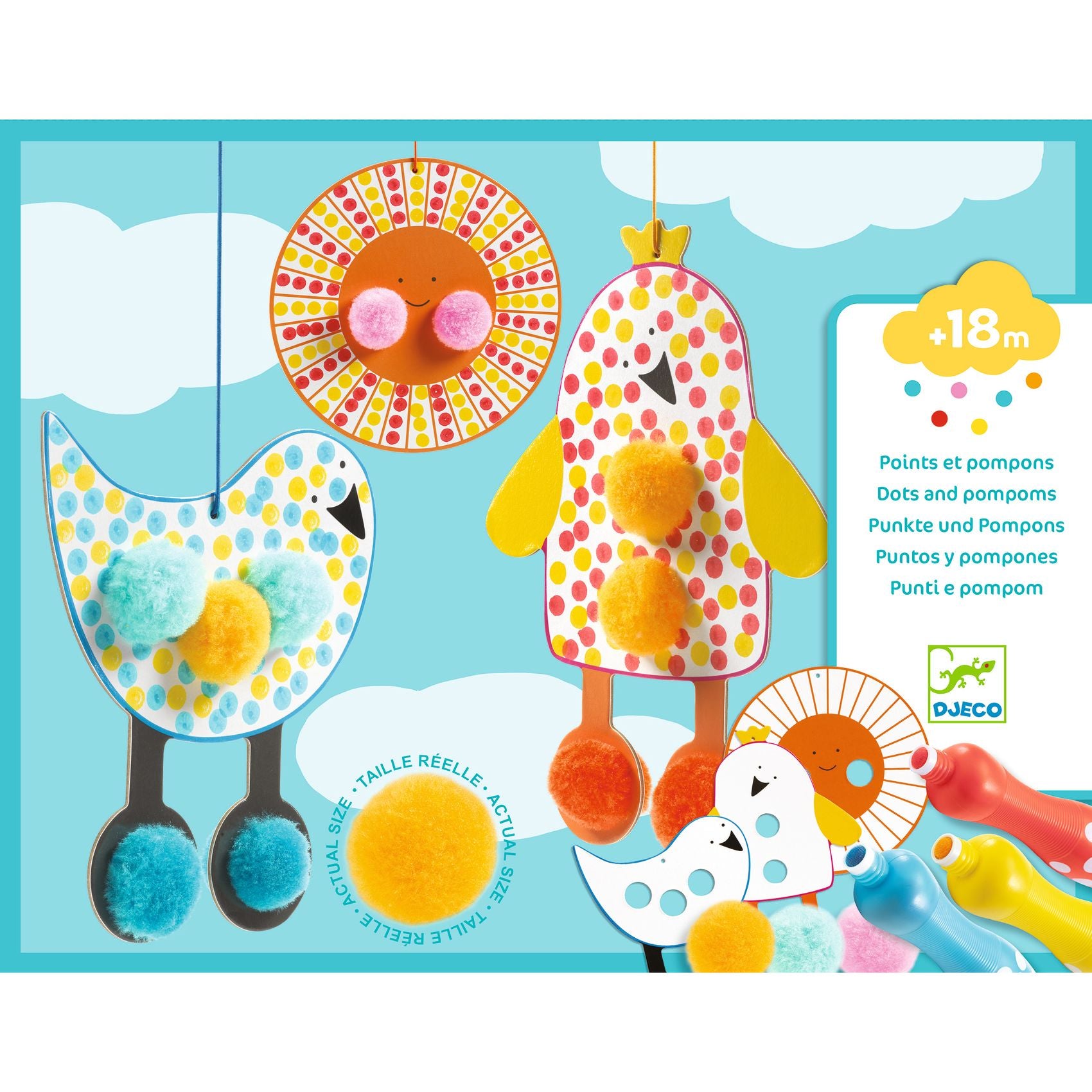 Dots and pom-poms - In the sky