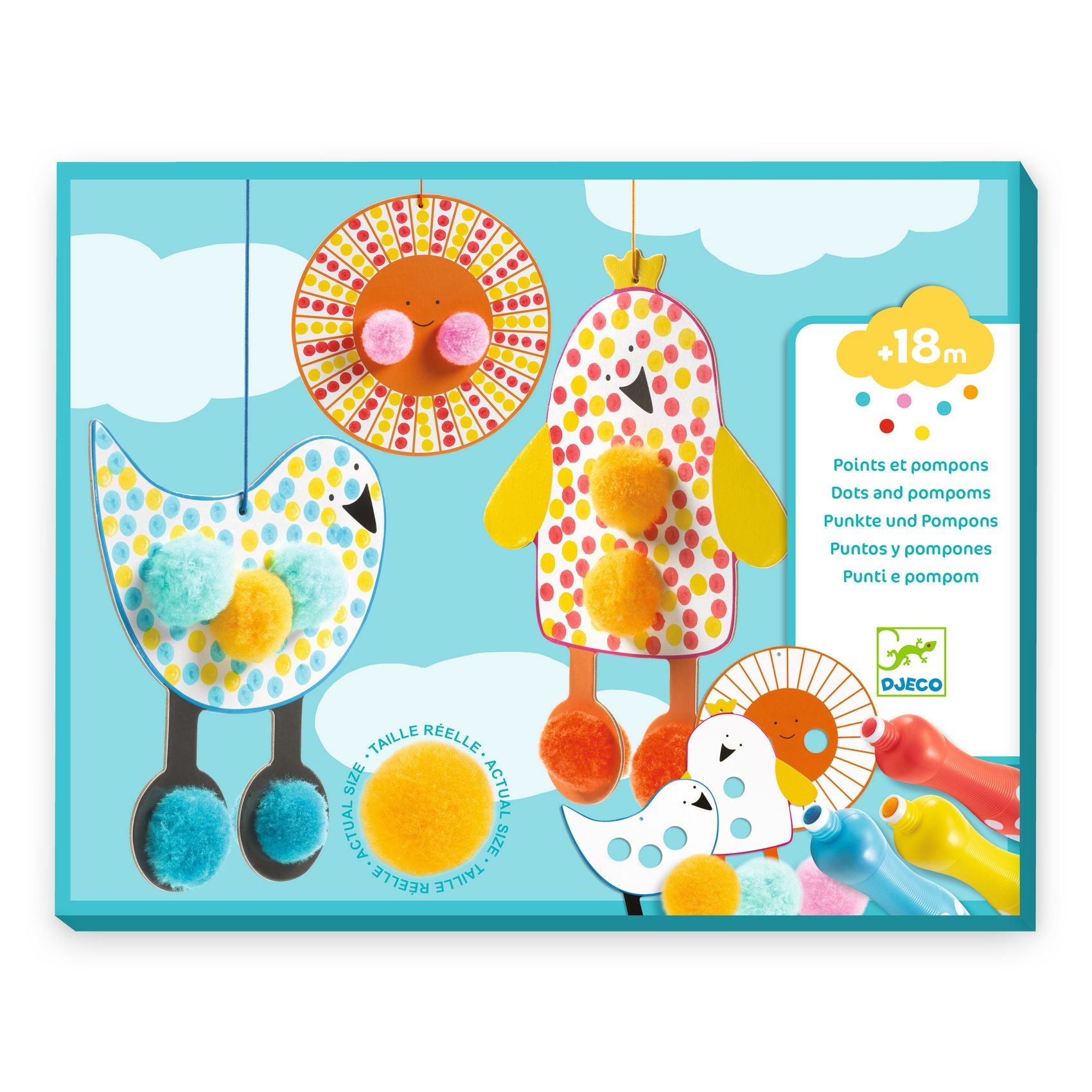 Dots and pom-poms - In the sky