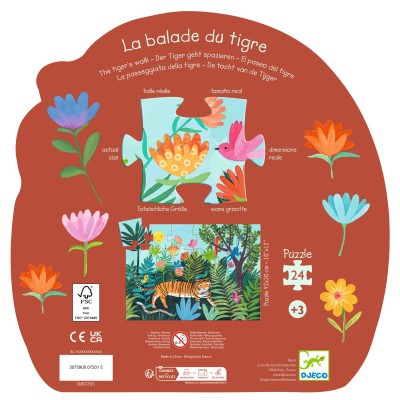 Puzzle La balade du tigre – 24 pièces – Djeco