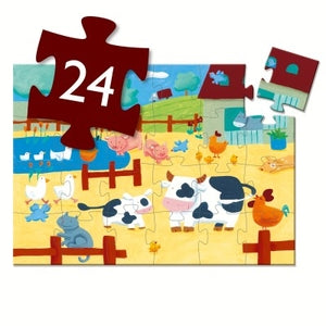 Puzzle- Les vaches à la ferme - 24 pcs