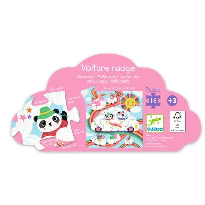 Puzzle Voiture nuage – 16 pièces – Djeco