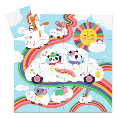 Puzzle Voiture nuage – 16 pièces – Djeco