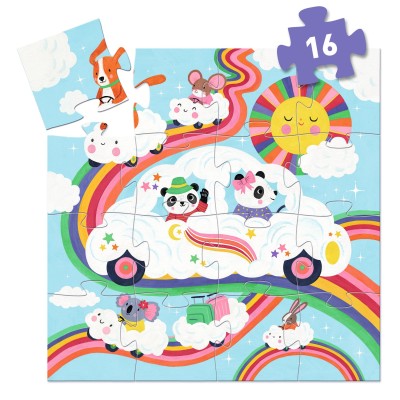 Puzzle Voiture nuage – 16 pièces – Djeco