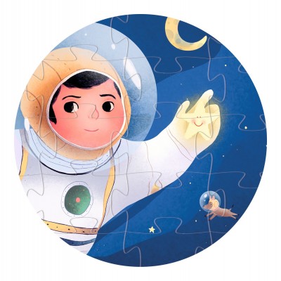 Puzzle - Un astronaute dans la lune - 36 pcs