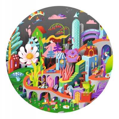Puzzle - Crazy Town - 200 pcs