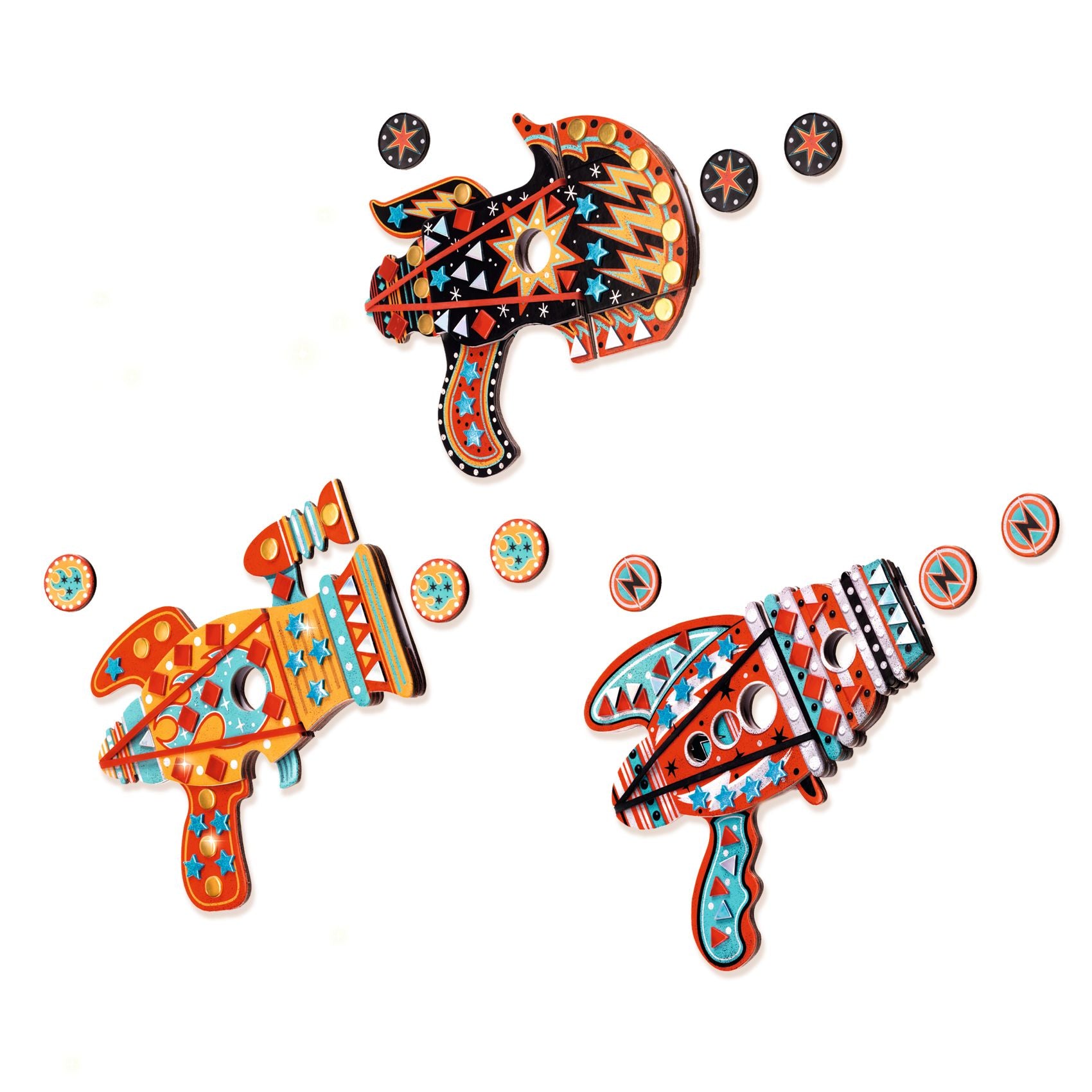 3 lançeurs de jetons à  decorer - Kosmik