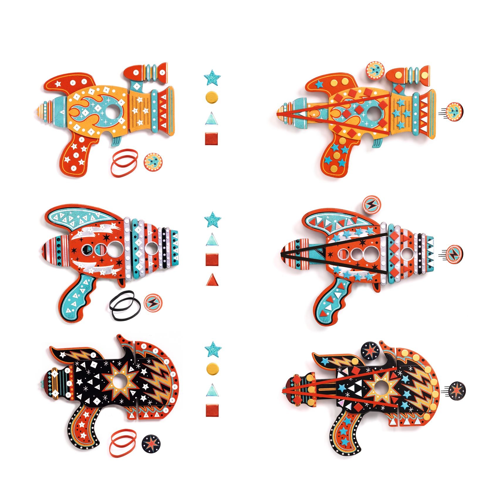 3 lançeurs de jetons à  decorer - Kosmik