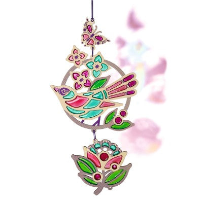 Attrape soleil vitrail à peindre - 	Branche ensoleillée