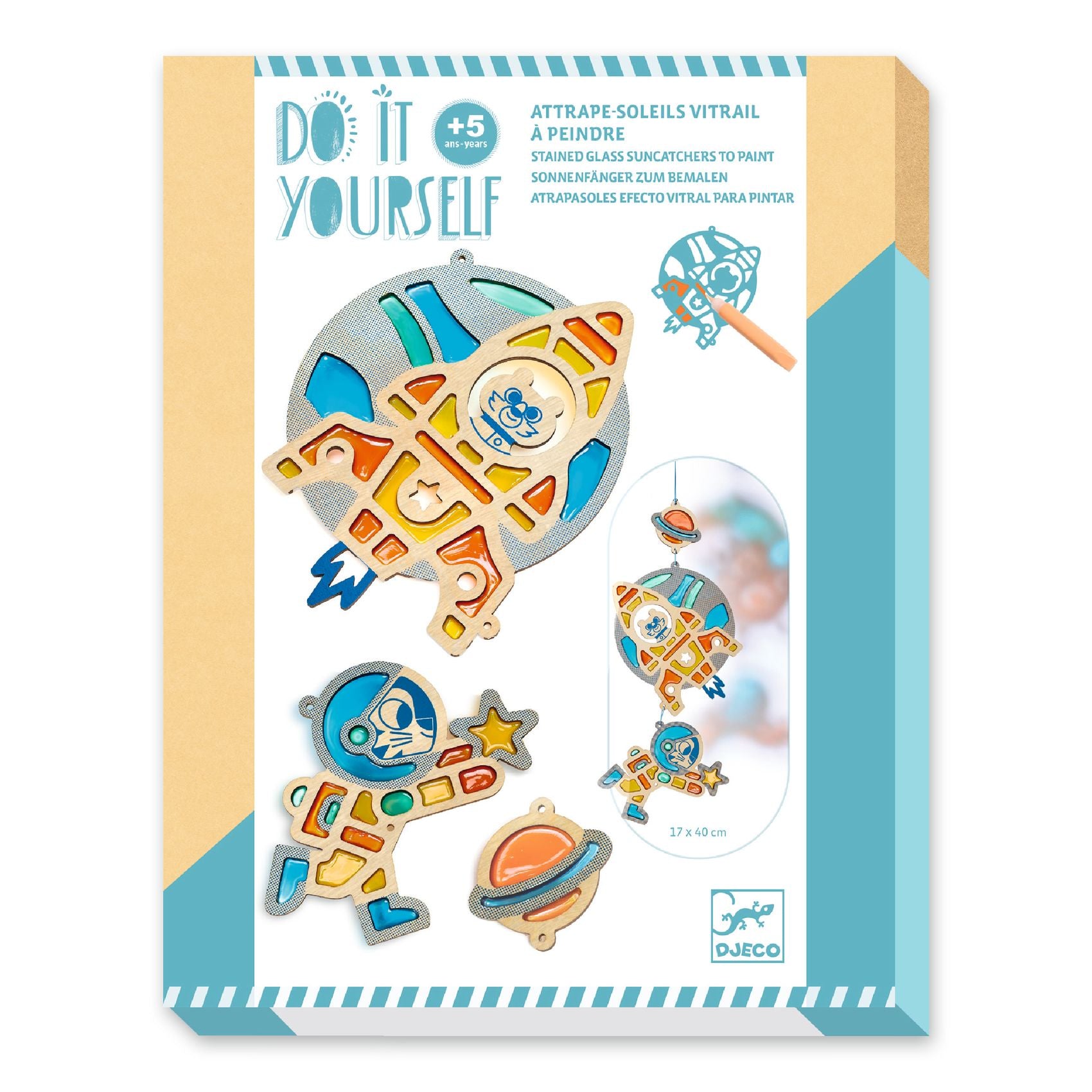 Attrape soleil vitrail à peindre - 	Lumière cosmique