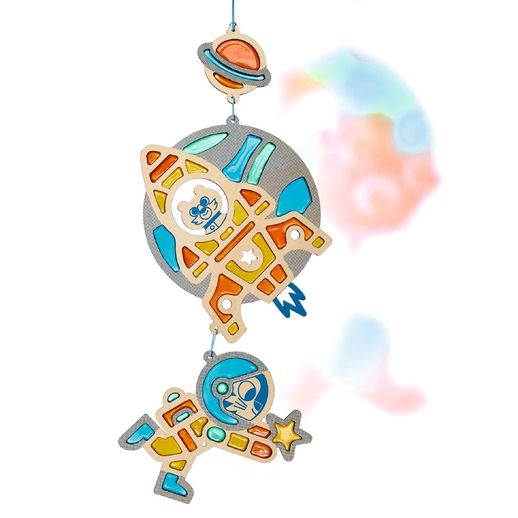 Attrape soleil vitrail à peindre - 	Lumière cosmique