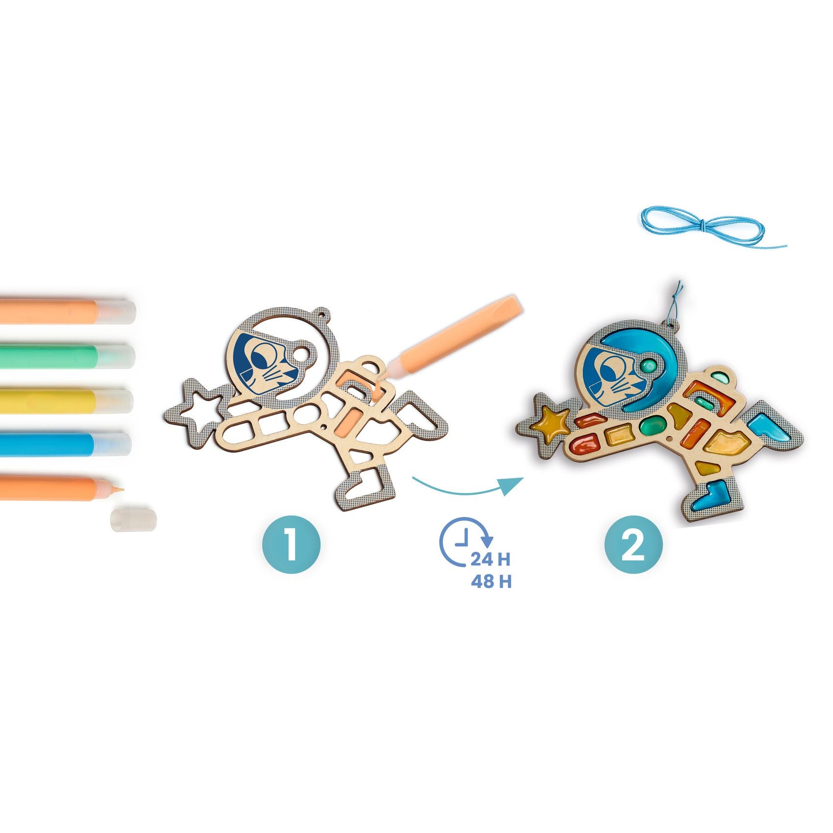 Attrape soleil vitrail à peindre - 	Lumière cosmique