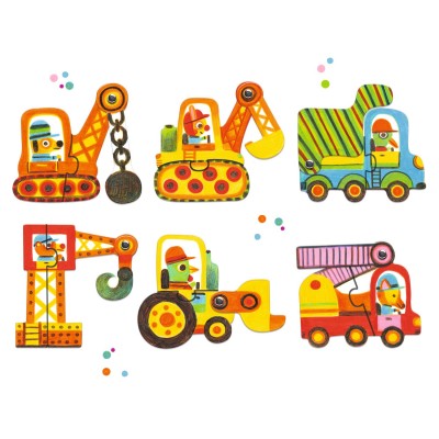 Puzzle duo Articulo Véhicules – Djeco