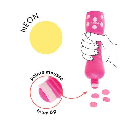 Marqueurs gros pois Neon (4 marqueurs)