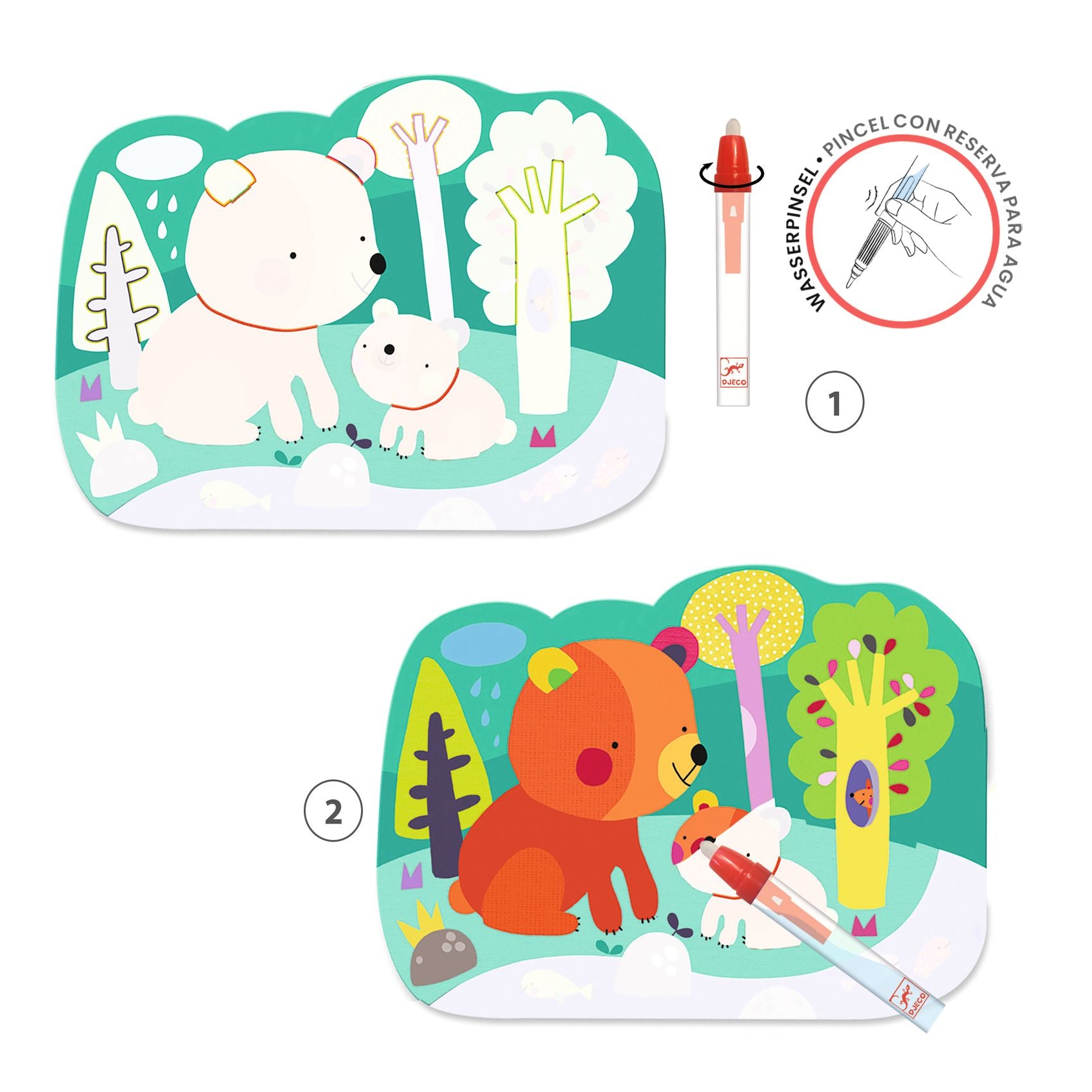 Coloriages magiques - Caché dans les bois