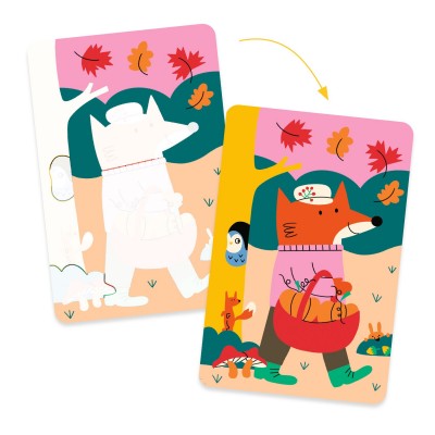 Coloriage magique - 4 Saisons