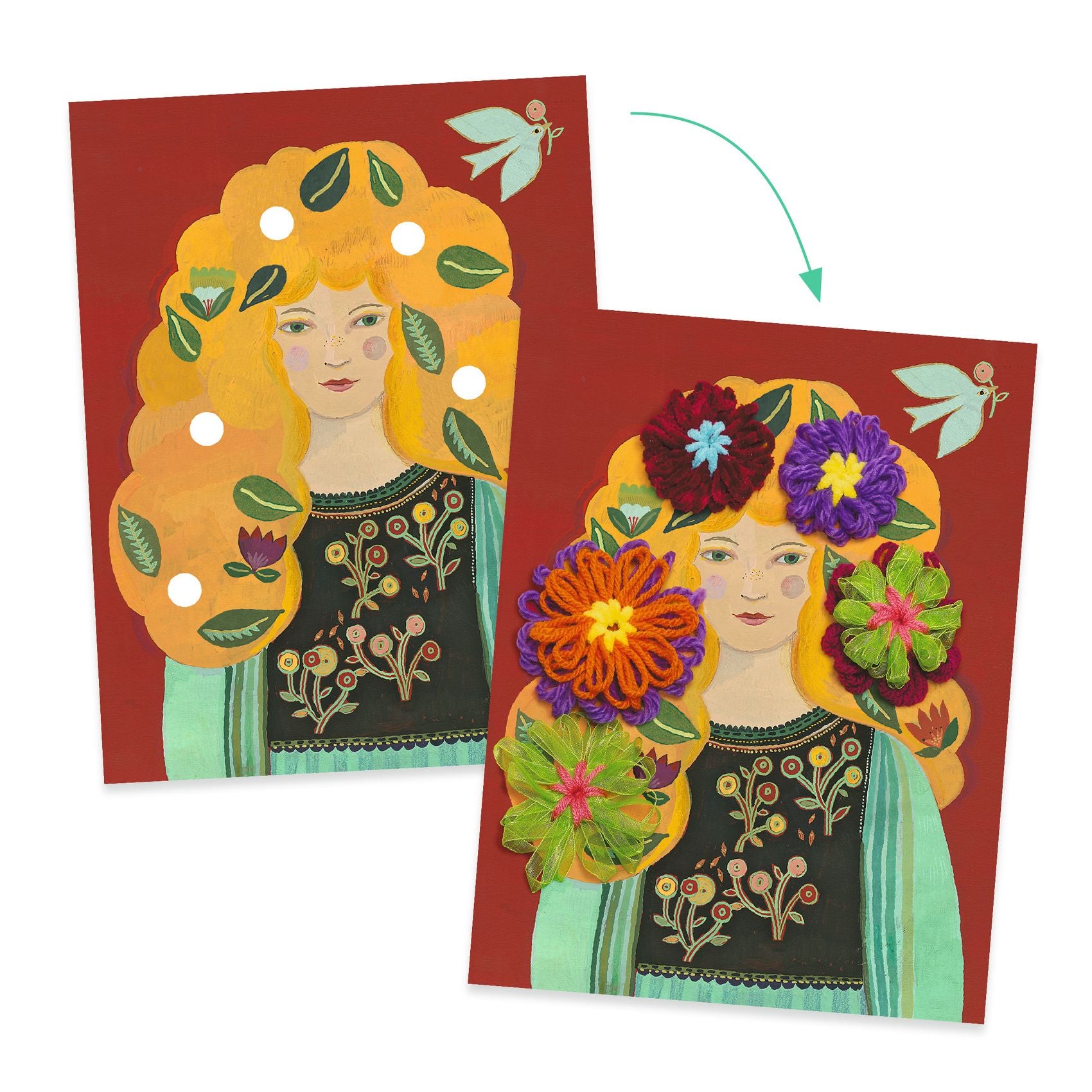 Tissage de fleurs – Un hémisphère dans une chevelure – Djeco