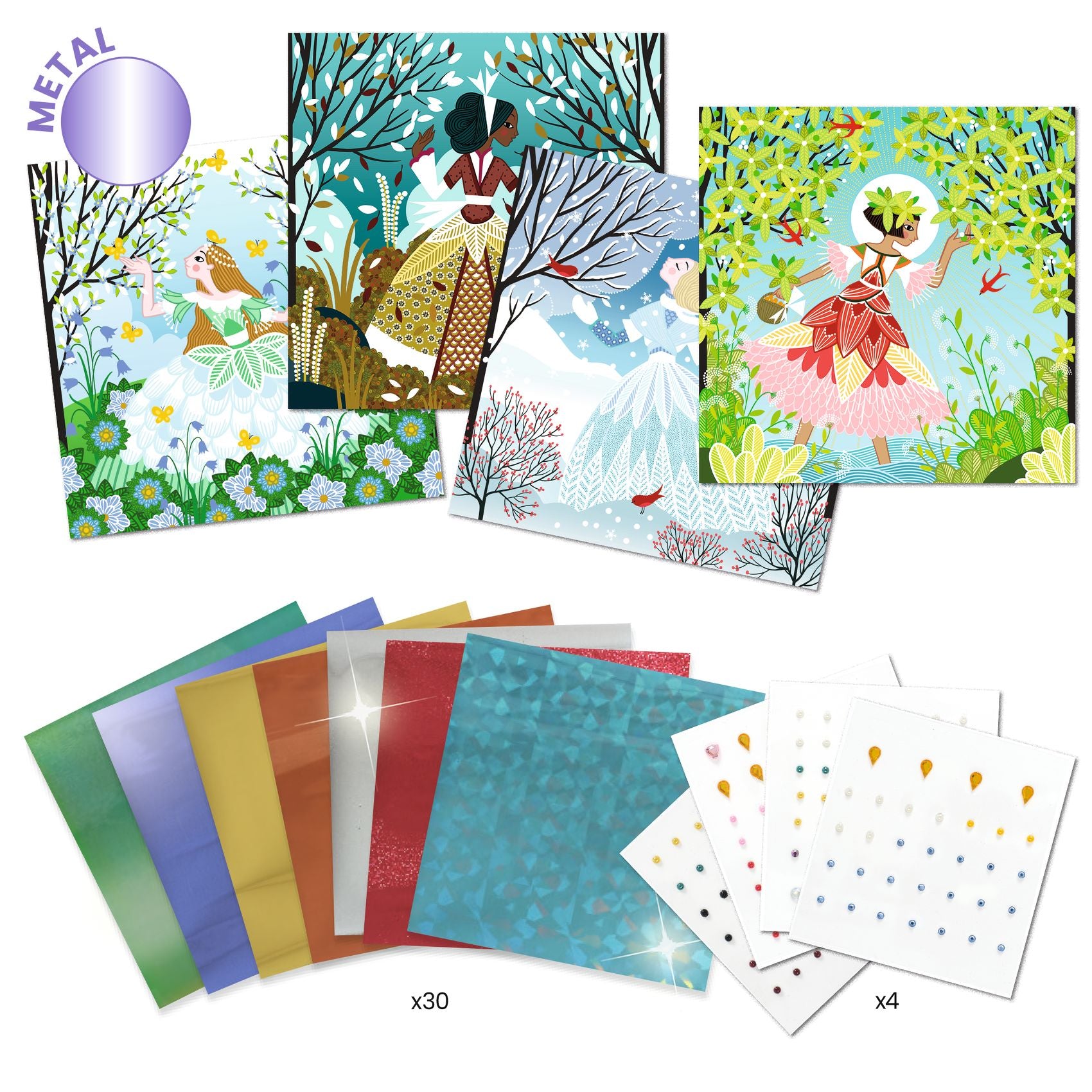 Kit créatif Métal & Strass – Des robes couleur du temps – Djeco