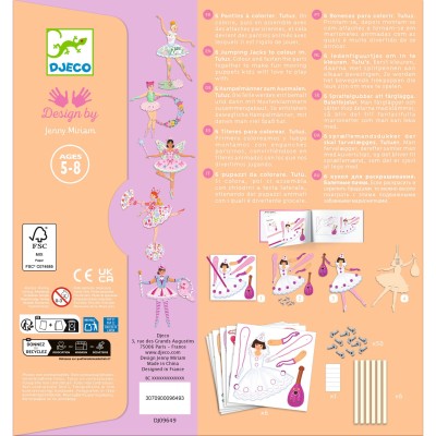 Pantins à colorier Tutus – Djeco
